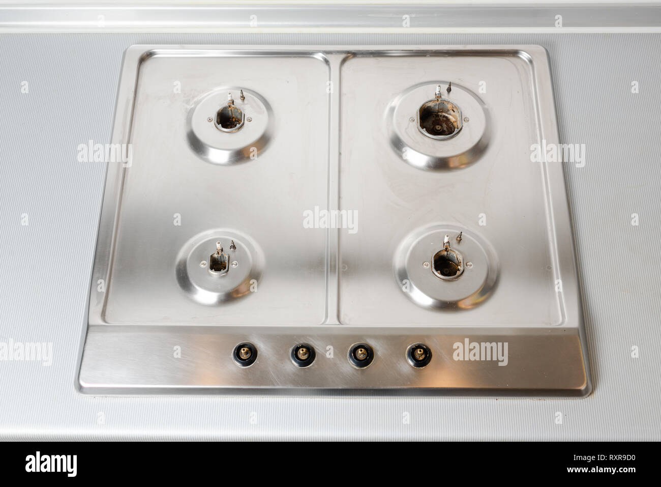 Clean and neat surface of gas stove Stock Photo Alamy