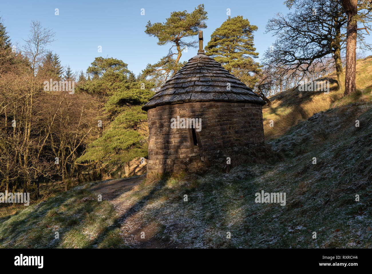 St Joseph's shrine at Goyt valley within the Peak District National Park. Stock Photo