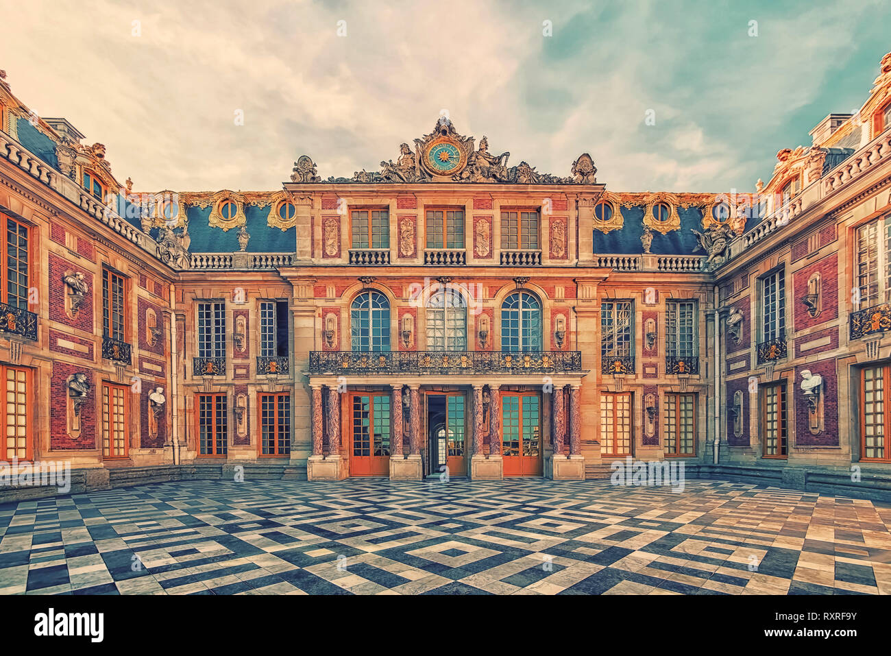 Versailles Palace facade near Paris, France Stock Photo