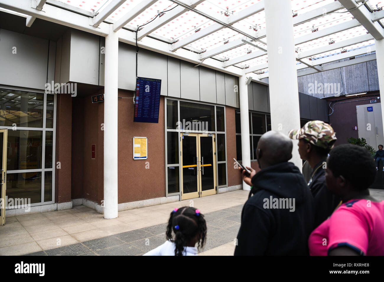 Nairobi Kenya 10th Mar 2019 The Electronic Board Shows Arrival