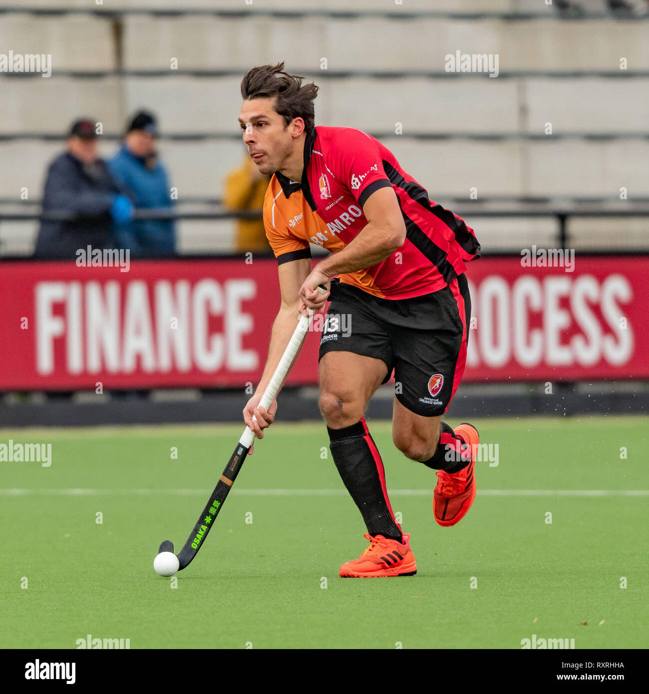 EINDHOVEN, 10-03-2019, Hoofdklasse Hockey Heren Seizoen 2018-2019. Venue:  HC Oranje-Rood. Benjamin Stanzl during the game HC Oranje-Rood vs HGC Stock  Photo - Alamy