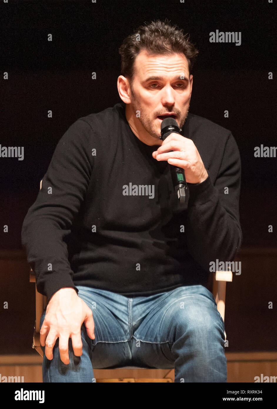 Lausanne, Switzerland. 10th March, 2019. Meeting with Matt Dillon, the American actor at the meetings of the 7th art in Lausanne, Switzerland on the 10-03-2019. Credit: Eric Dubost/Alamy Live News Stock Photo