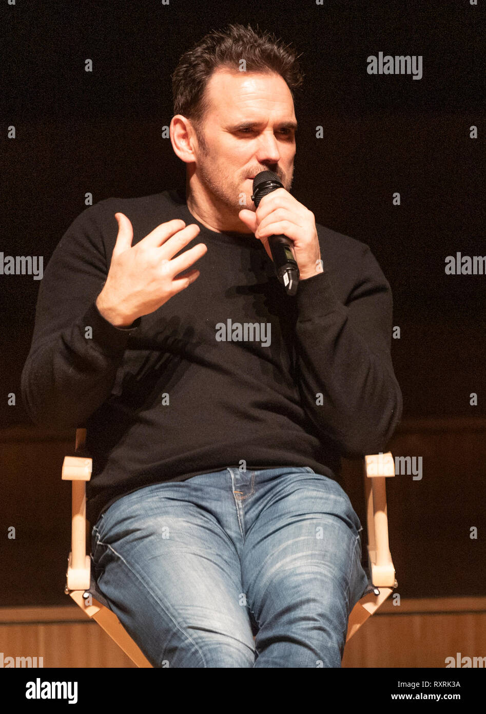 Lausanne, Switzerland. 10th March, 2019. Meeting with Matt Dillon, the American actor at the meetings of the 7th art in Lausanne, Switzerland on the 10-03-2019. Credit: Eric Dubost/Alamy Live News Stock Photo