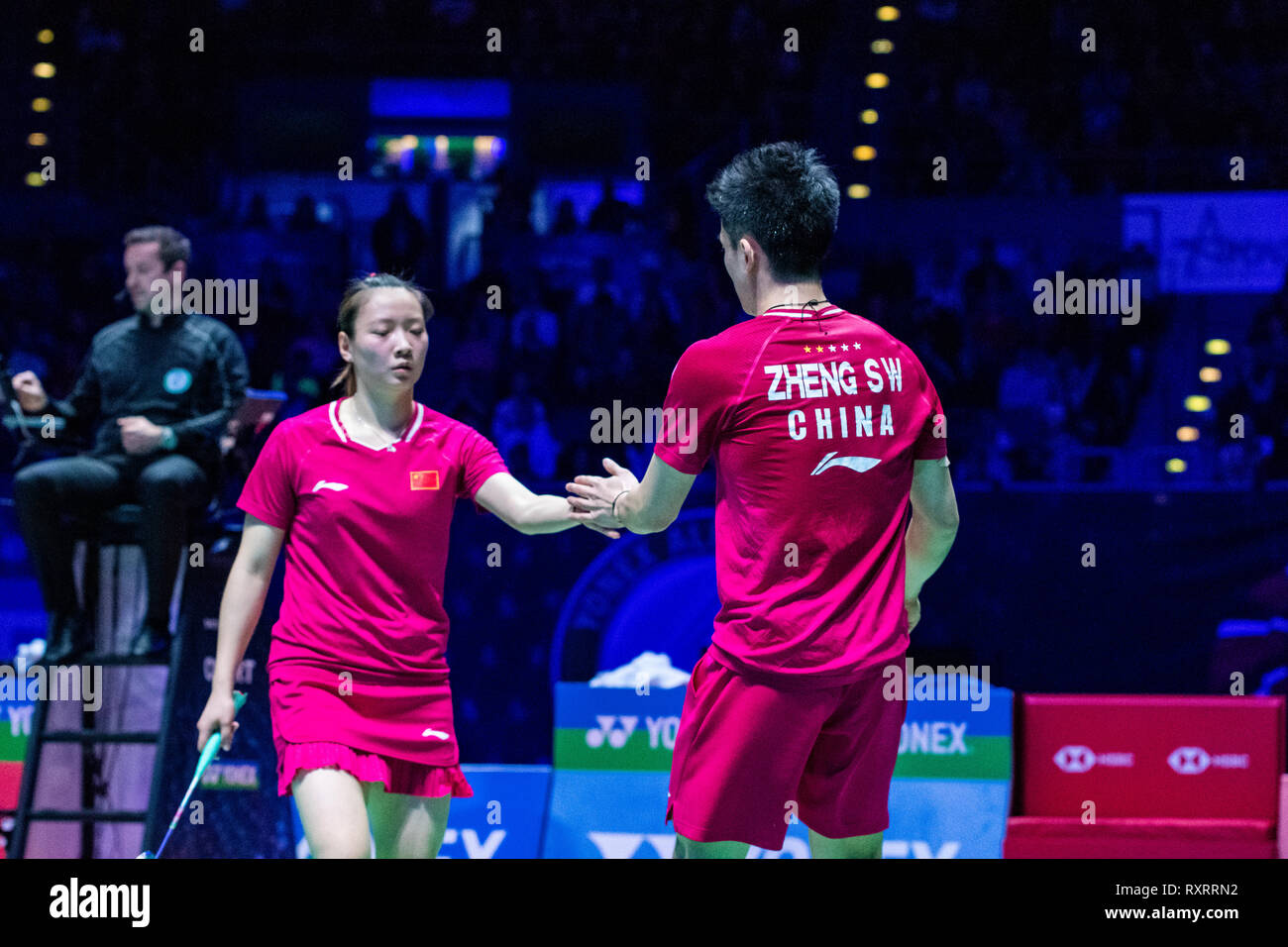 Birmingham, UK. 10th March, 2019. All England Open Badminton