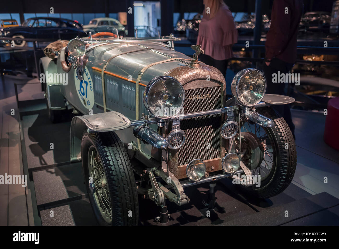 RIGA, LATVIA-February 18, 2019: 1934 Amilcar CGS in the Riga Motor Museum. Stock Photo