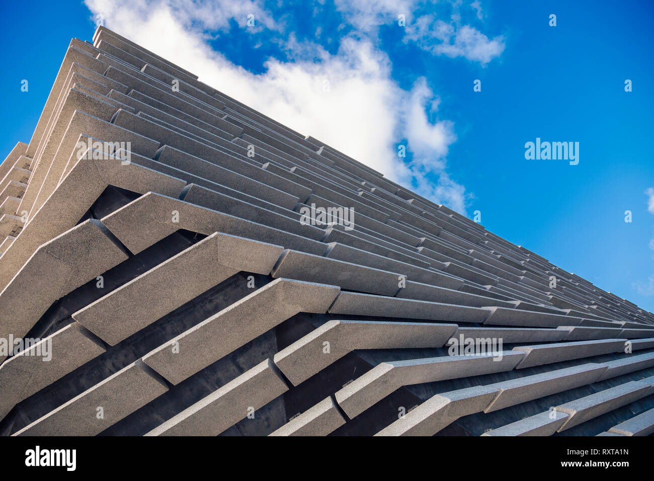 A sectional view of the stunning V&A Museum in Dundee designed by world famous architect Kengo Kuma Stock Photo