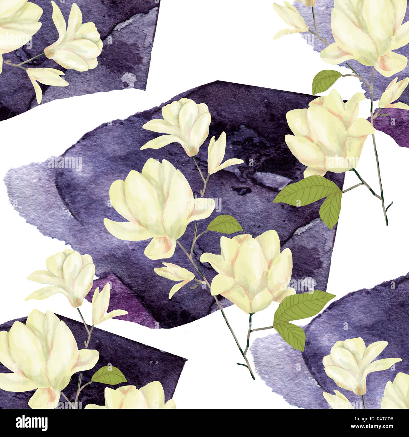 Download Magnolia Digital Clip Art Watercolor Flowers Yellor Flower Illustration Flowers Illustration Similar Stock Photo Alamy