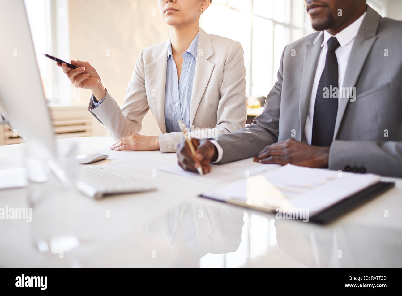 Making notes and presentation Stock Photo