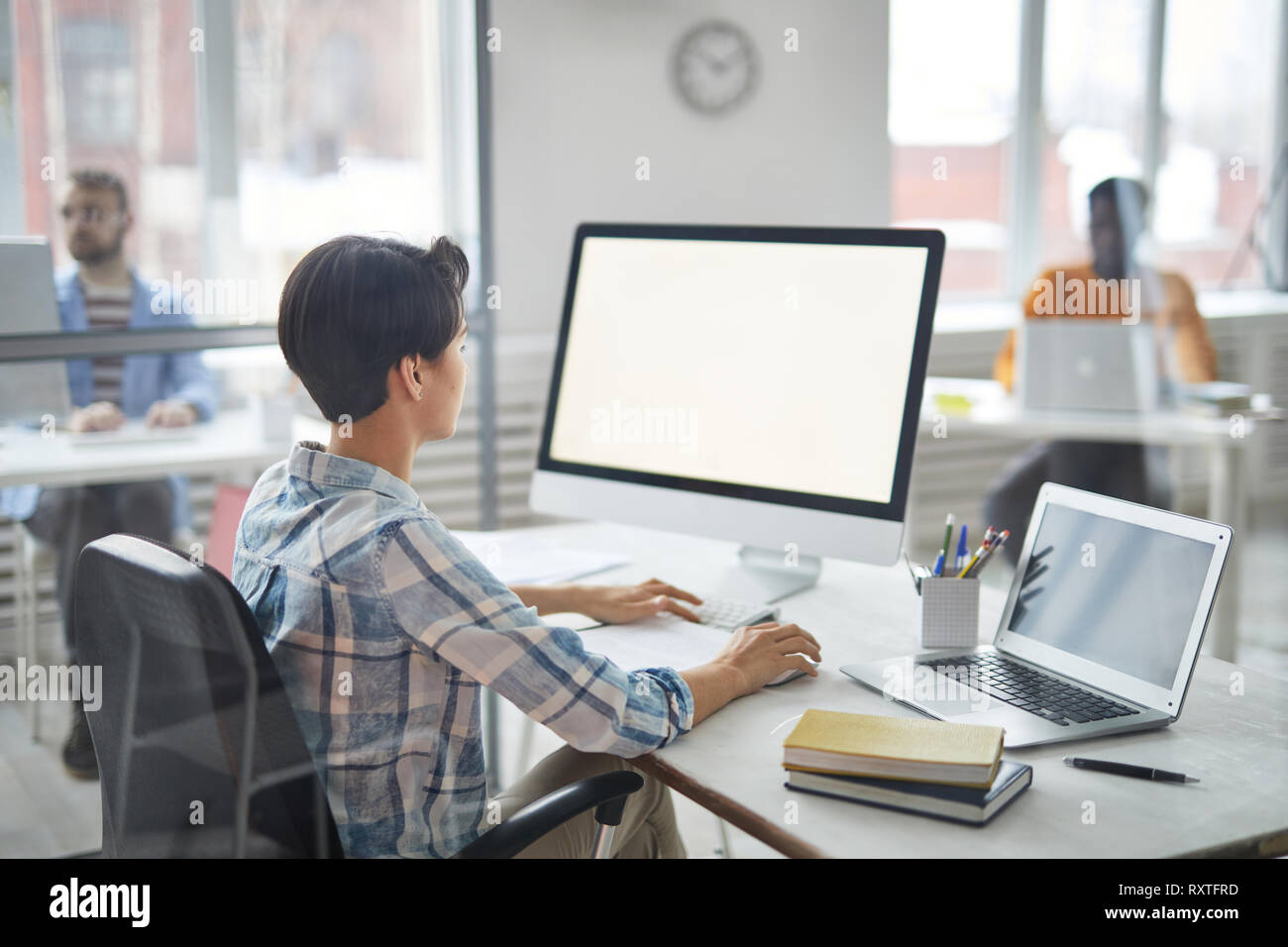 Analyzing information Stock Photo