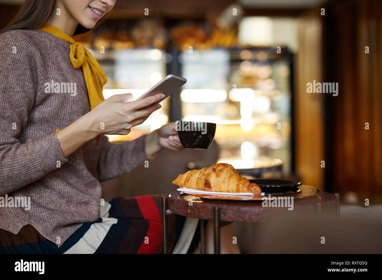 Morning in cafeteria Stock Photo