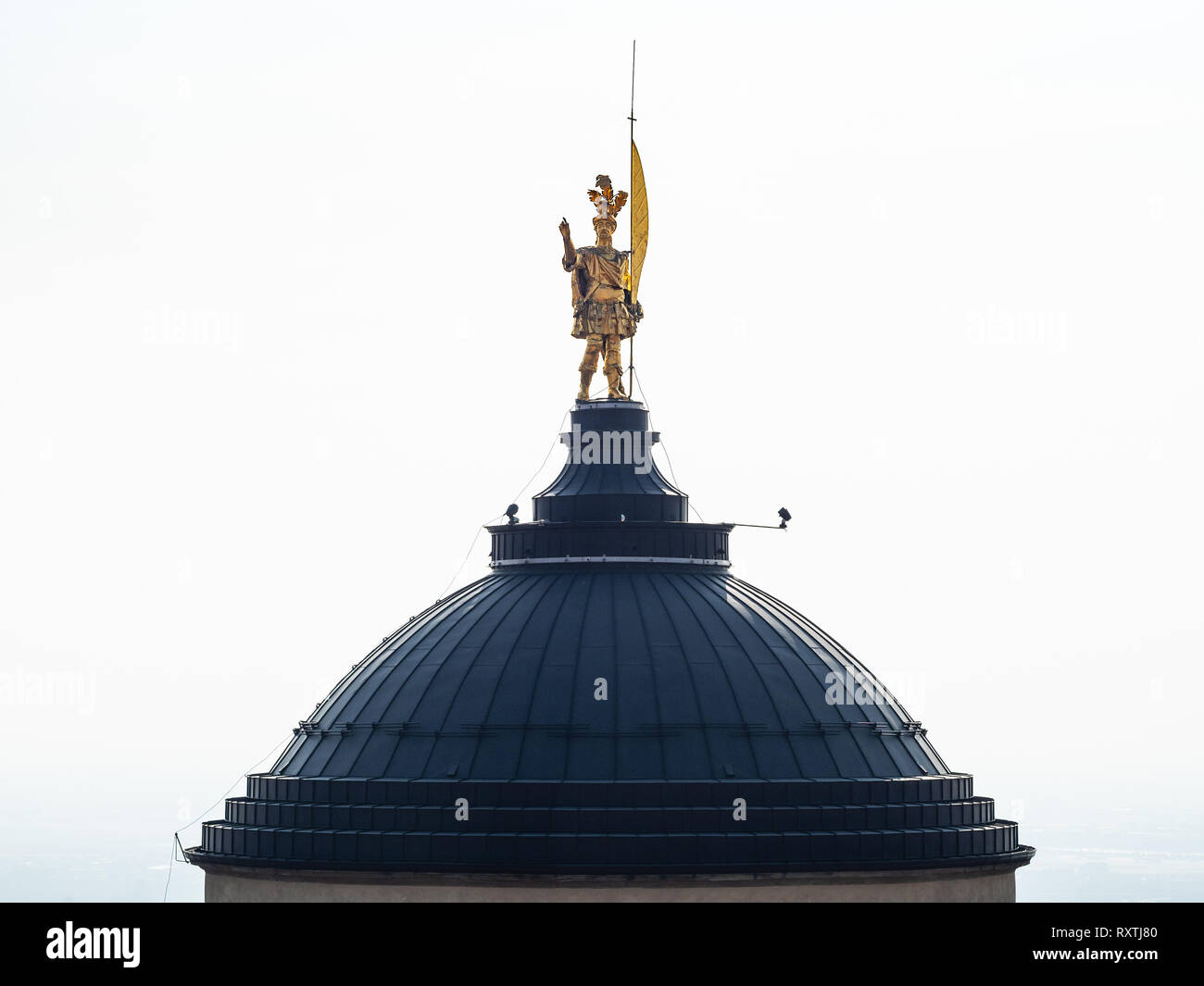 Travel to Italy statue of St Alexander, Saint patron of Bergamo city