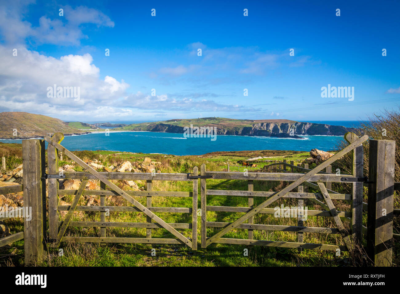 Landscape with view to Brow Head Stock Photo