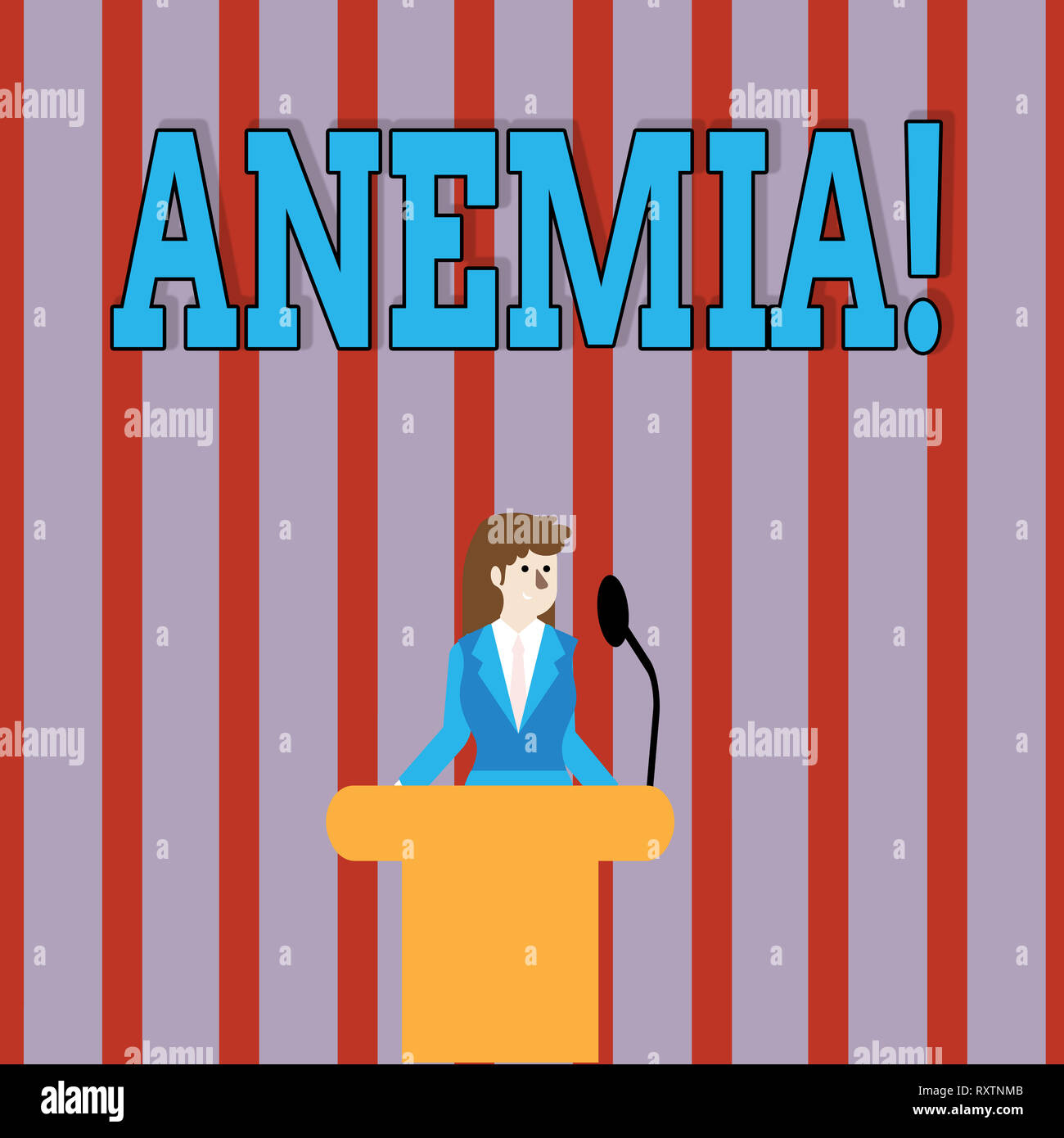 Handwriting text Anemia. Conceptual photo Bloodlessness Disease Severe