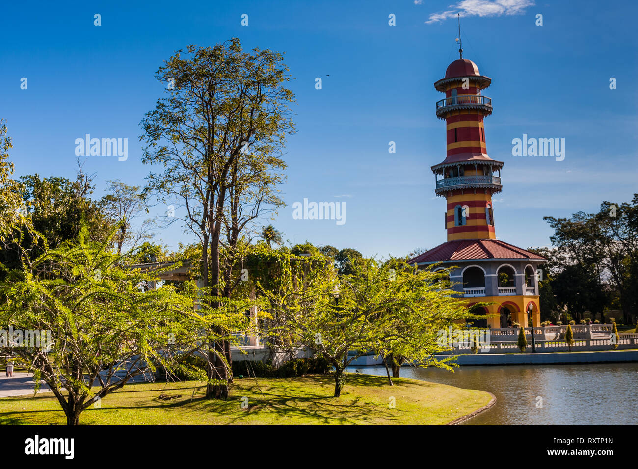 Sages' Lookout, The The Summer Palace (Bang Pa-In Royal Palace) and park in Ayutthaya, Thailand Stock Photo