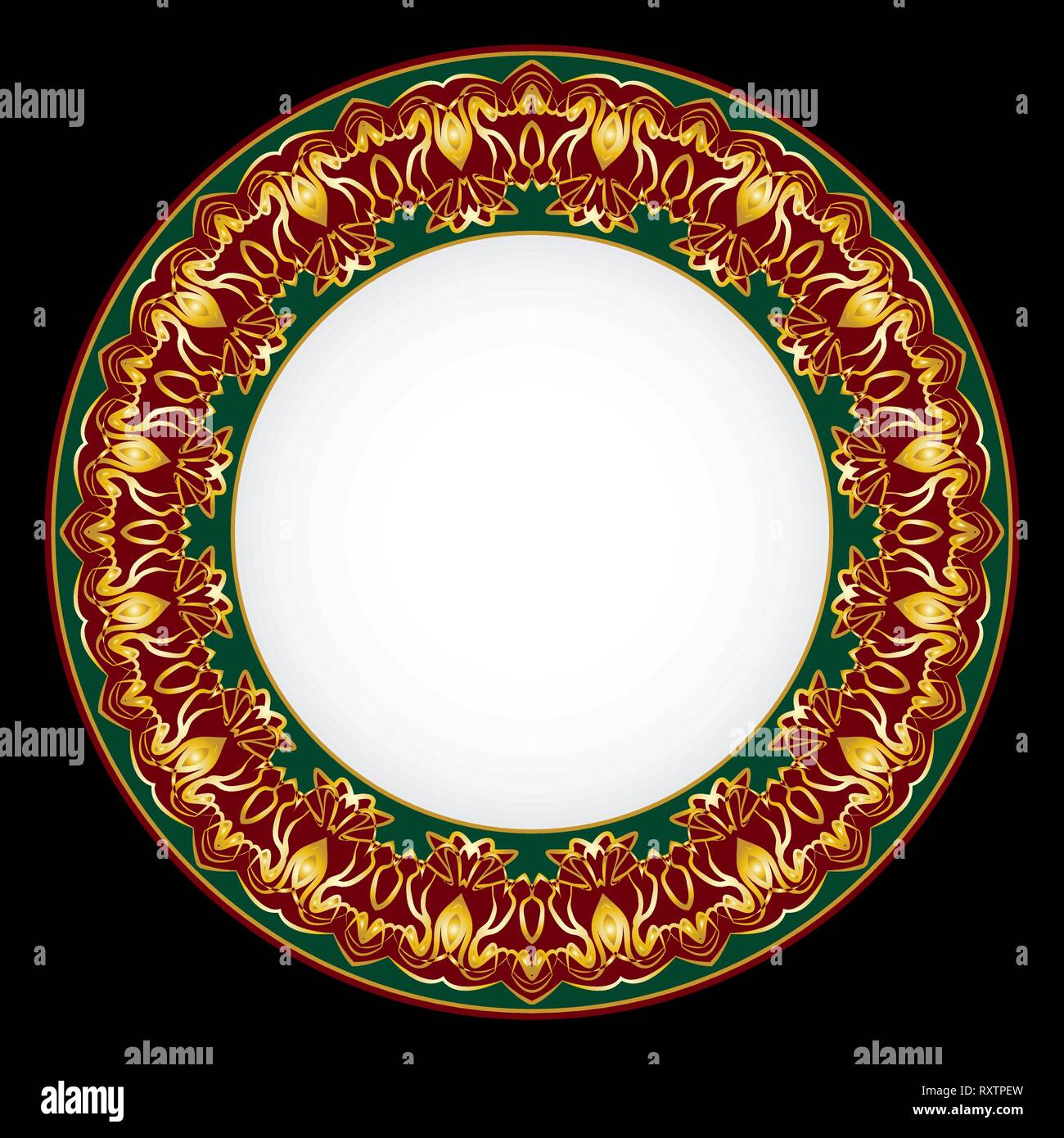 Filigree plate Stock Vector Images Alamy