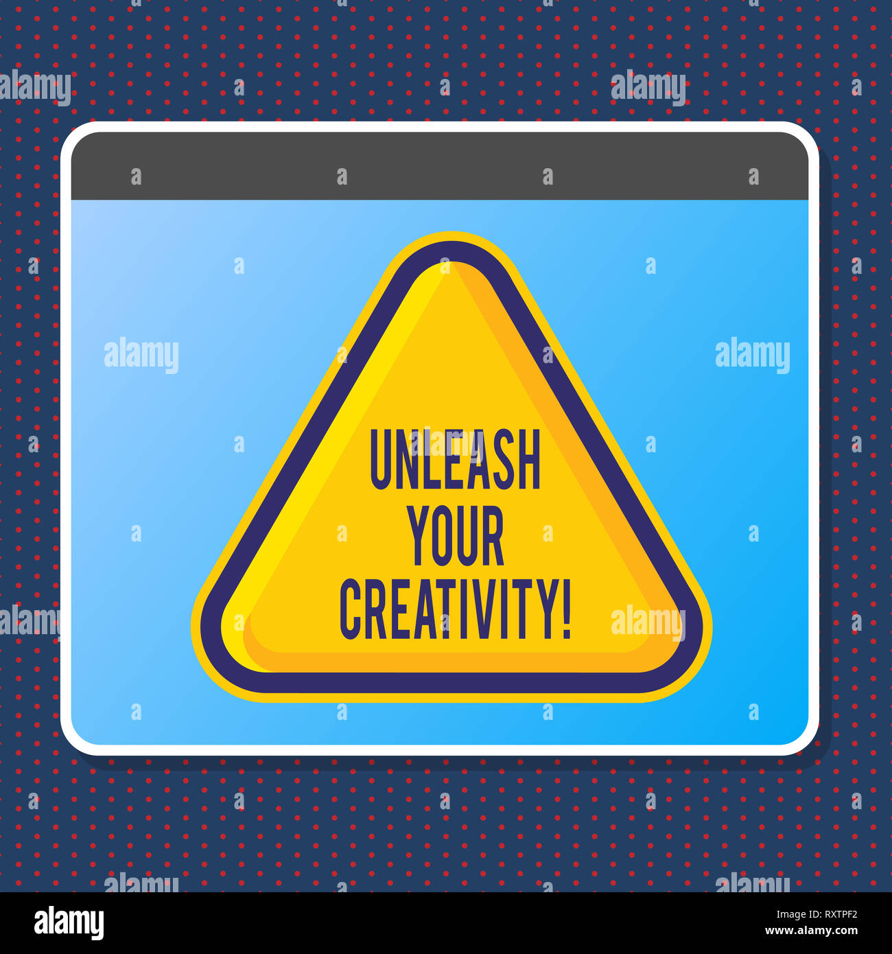 Text sign showing Unleash Your Creativity. Business photo text Develop Personal Intelligence Wittiness Wisdom Stock Photo