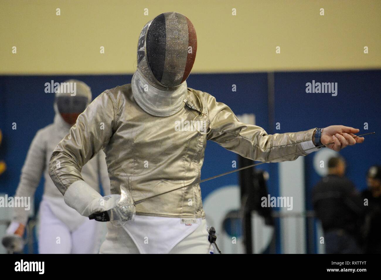 Athlete of Women's fencing team of France seen during the teams final