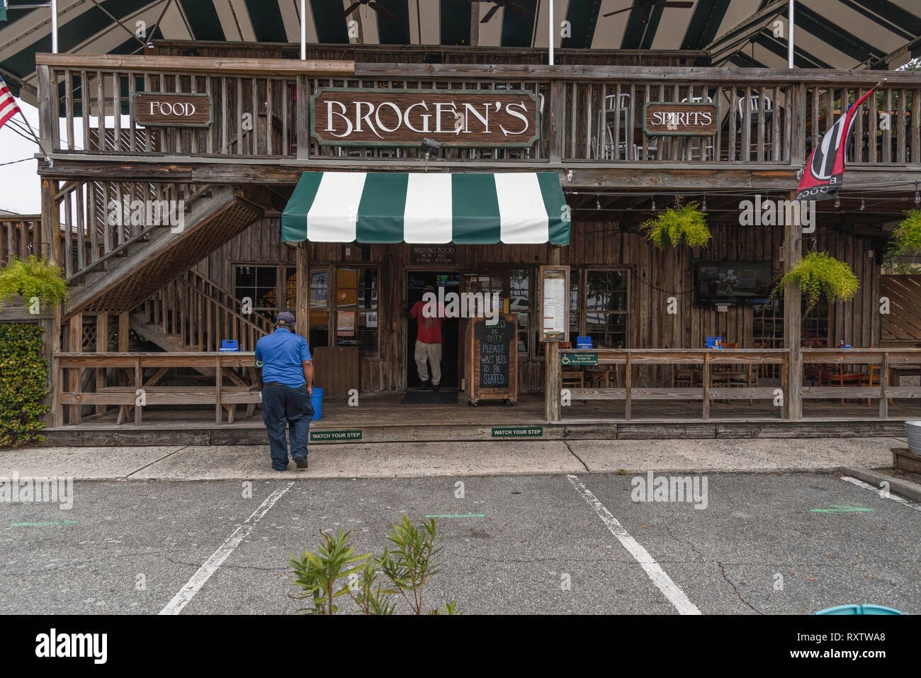 Brogens Restaurant on St.Simons Island, USA Stock Photo Alamy