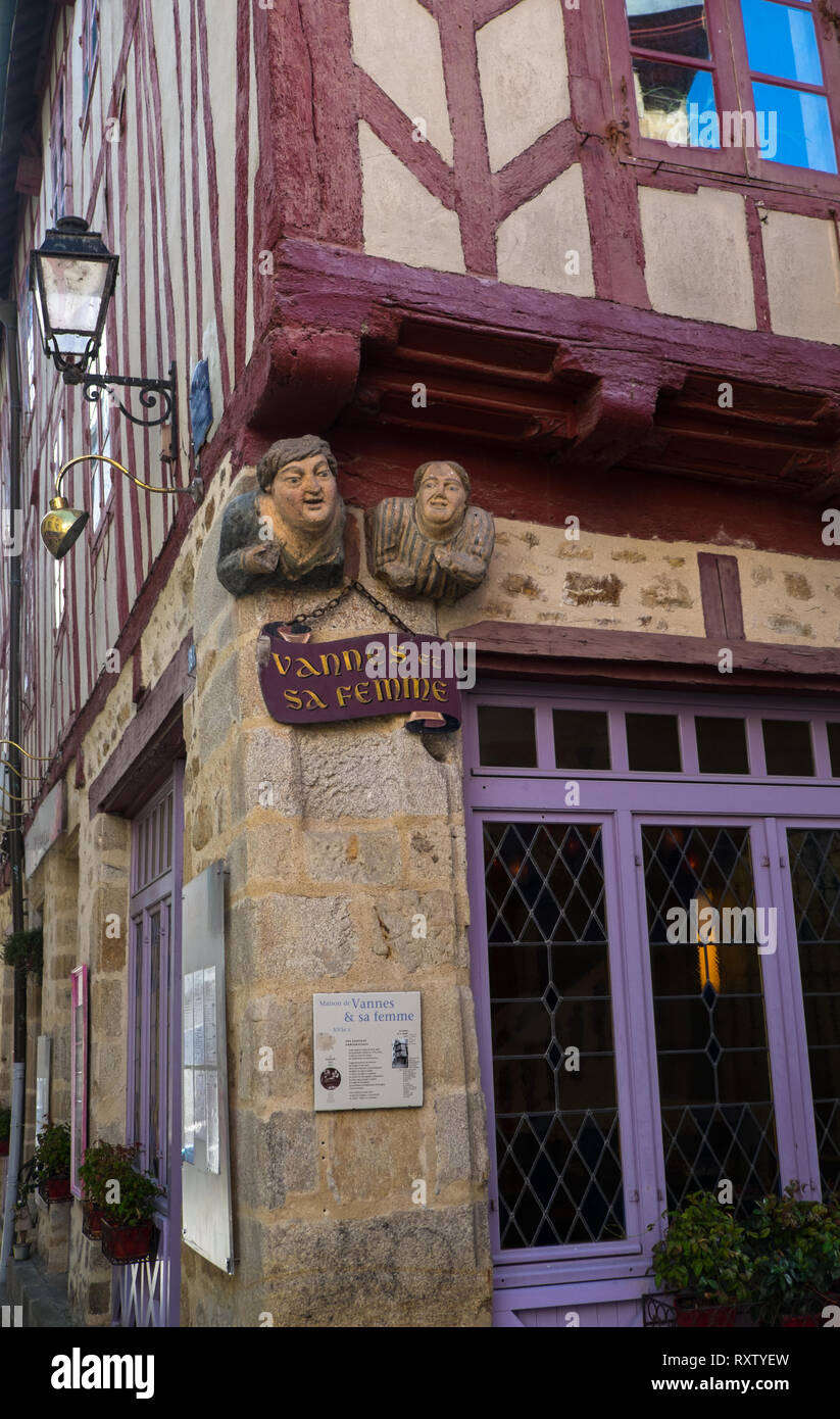 Ancient sign in Vannes France Stock Photo Alamy