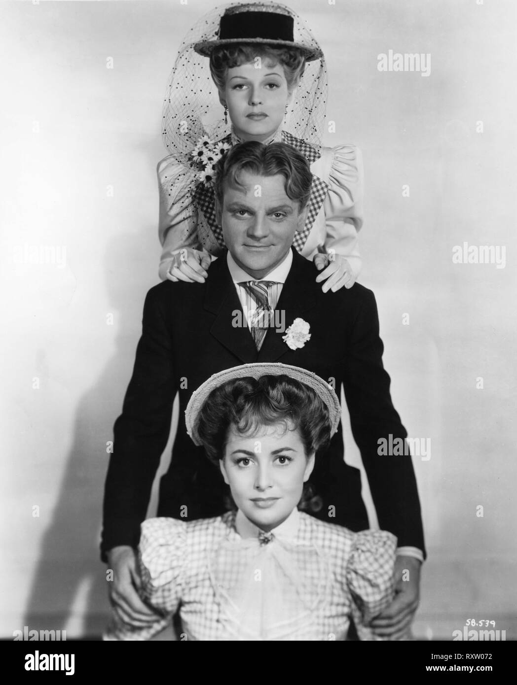 OLIVIA de HAVILLAND JAMES CAGNEY RITA HAYWORTH THE STRAWBERRY BLONDE 1941 director Raoul Walsh Warner Bros. Stock Photo