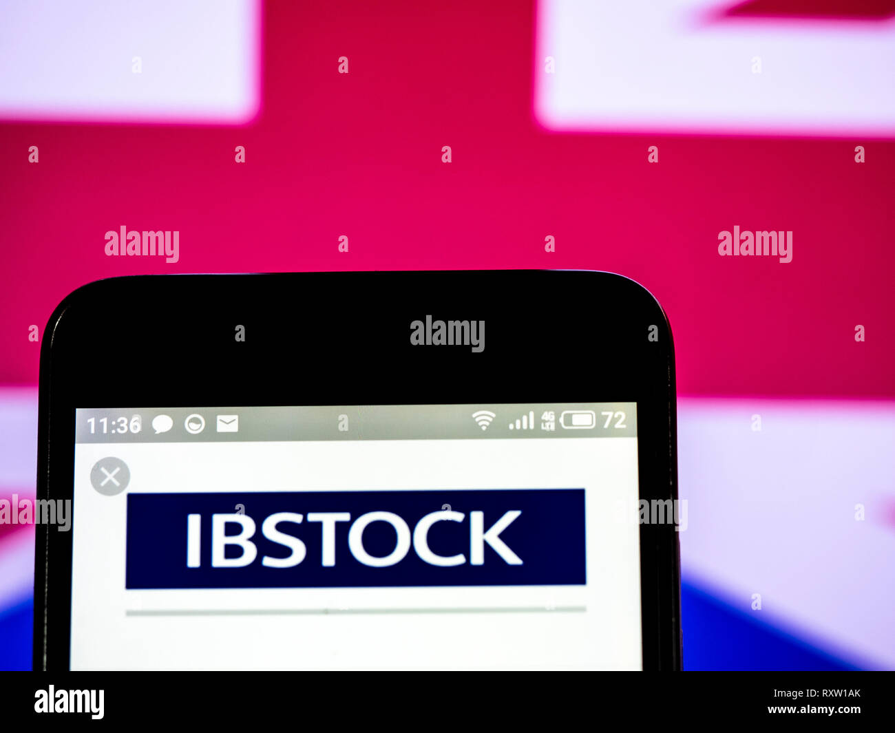 Ibstock plc company logo seen displayed on smart phone Stock Photo Alamy