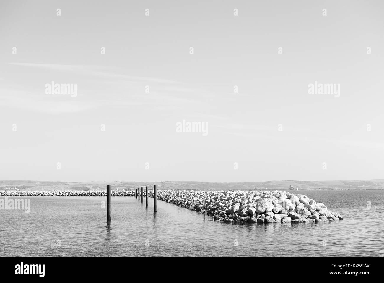 Moorings in the harbour Stock Photo Alamy