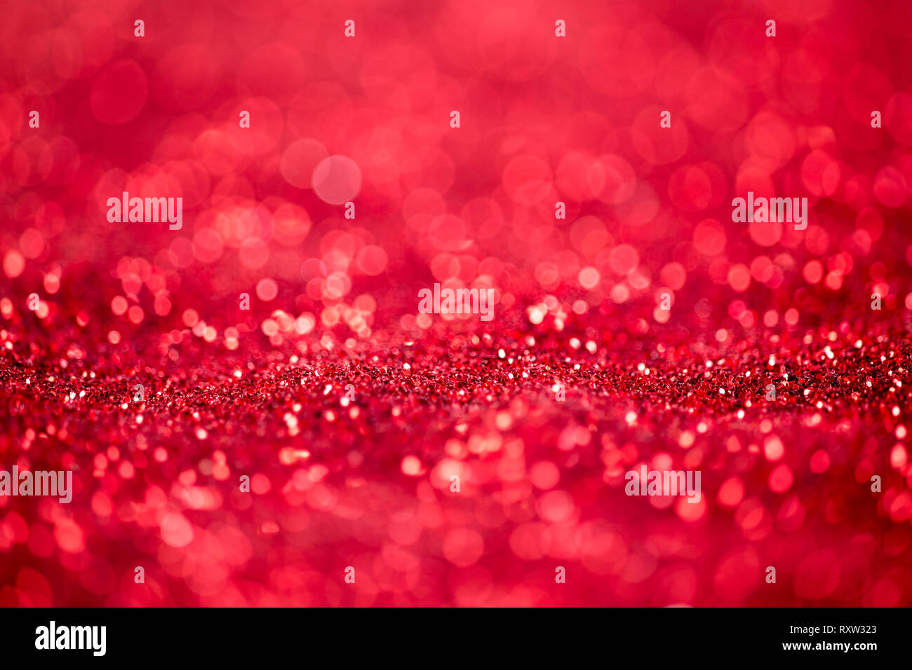 Red glitter christmas abstract background Stock Photo