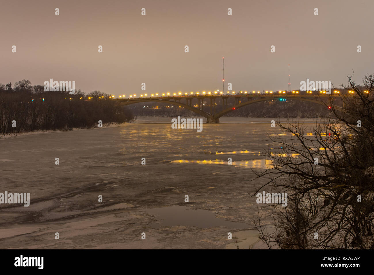 Lake StreetMarshall Bridge at night, St. Paul, MN Stock Photo Alamy