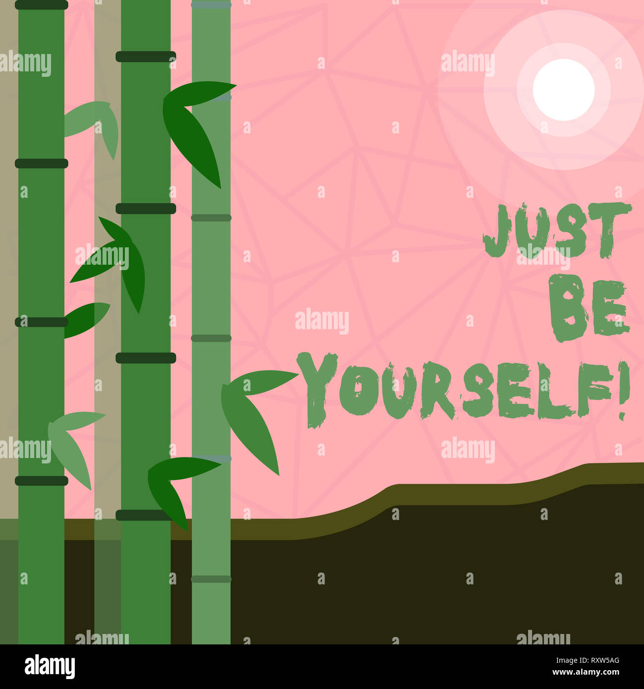 Writing note showing Just Be Yourself. Business concept for Self ...