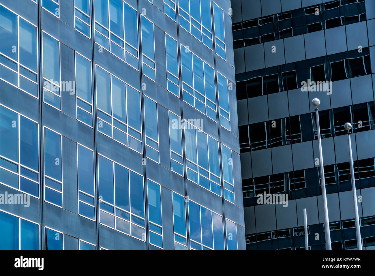 Reflections In Glass Buildings Stock Photo