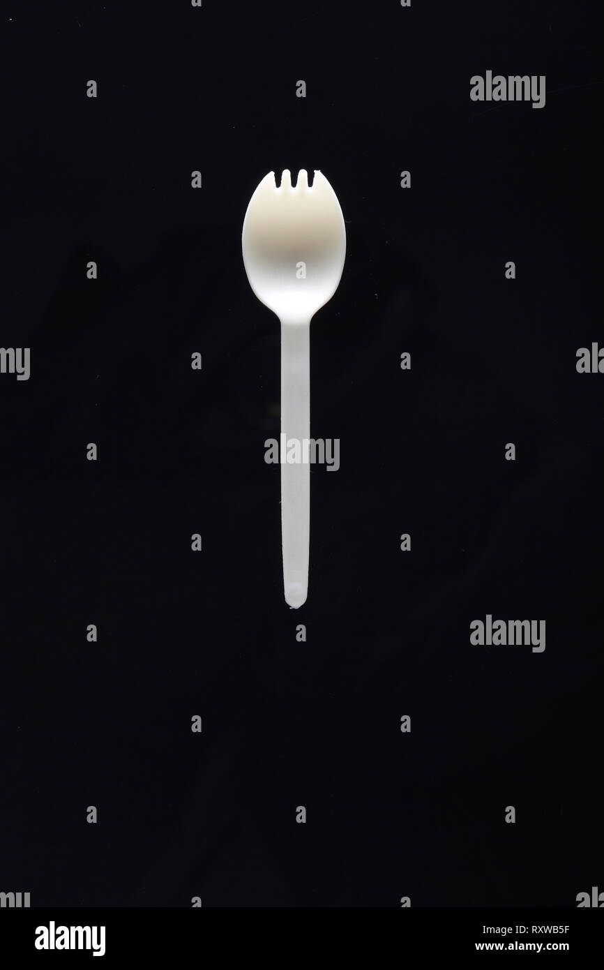 Still life of plastic eating utensils Stock Photo Alamy