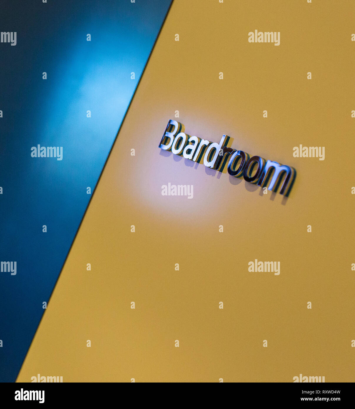 Boardroom sign on door Stock Photo - Alamy
