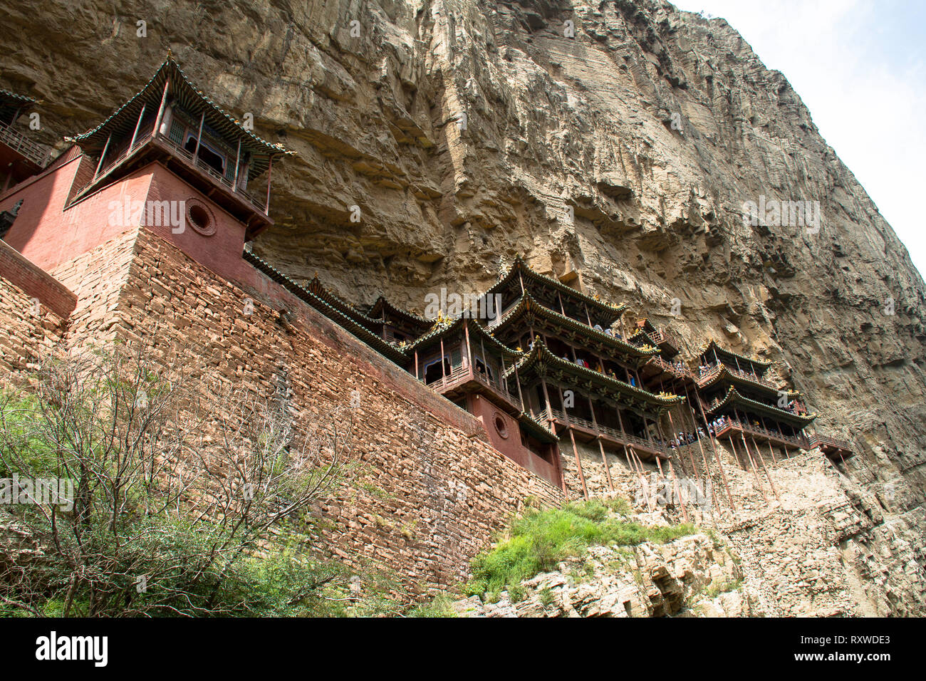 The Xuankong Temple in Shanxi Province of China. Also known as the Hanging Temple. It was built