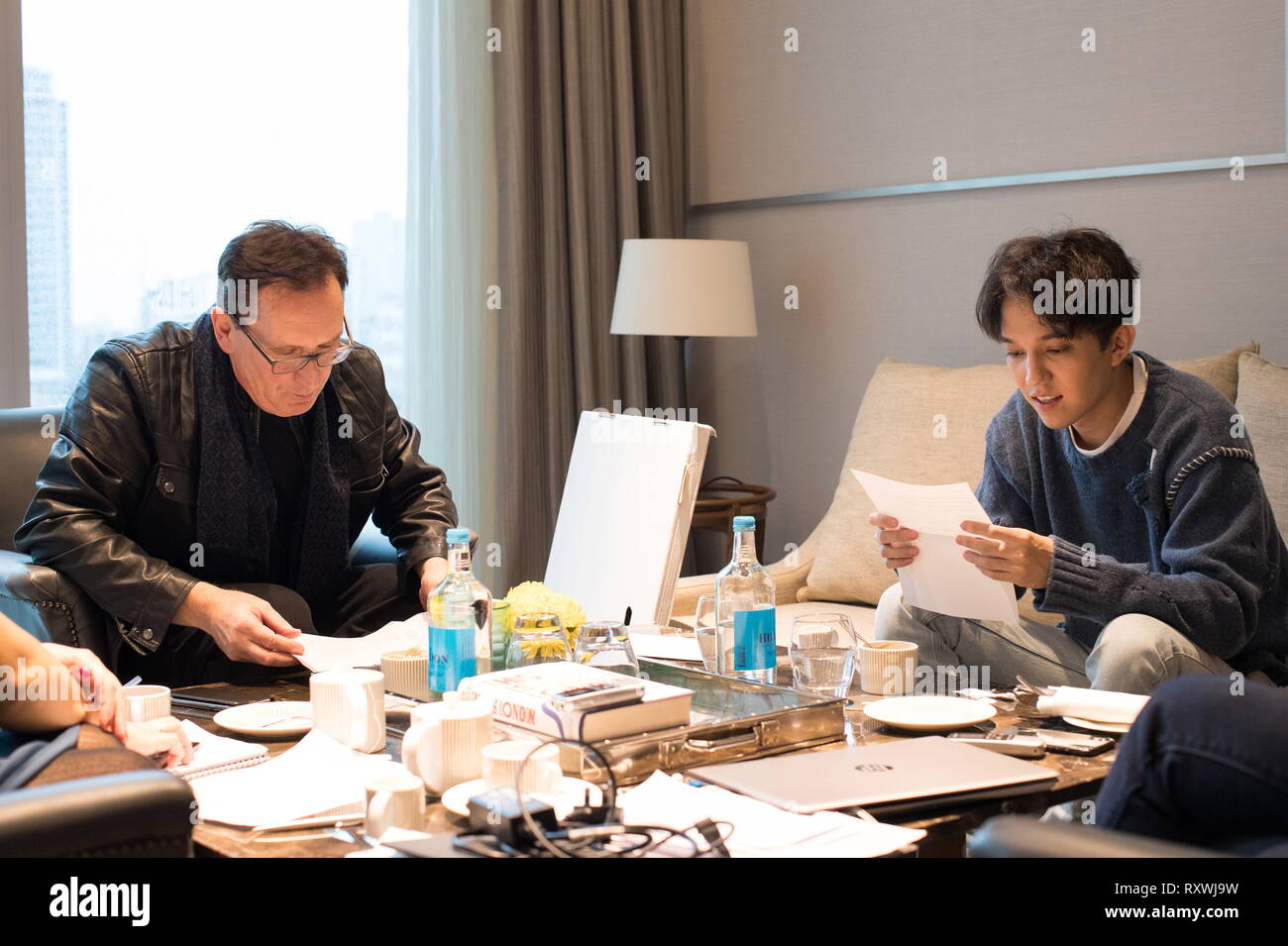 After his successful concert at Indigo O2, London November 19 2018. Kazakh singer Dimash Kudaibergen, is interviewed by Alexander Goldberg, Director of the World History Archive. Dimash is a classically trained, singer, songwriter and instrumentalist. He is renowned for his enormous and flawless vocal capacity, across 6 octaves and one note. He has performed in various European and Asian countries. In 2017 he was named "Best Asian Singer" at China's 24th Top Music Awards (considered to be China's equivalent to the Grammy Awards). Stock Photo