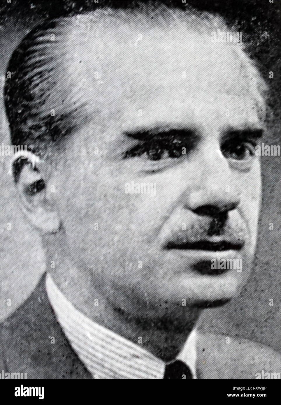 Ramon Serrano Suner (1901 - 2003), Spanish politician during the first stages of General Francisco Franco's Spanish State, between 1938 and 1942, when he held the posts of President of the Spanish Falange caucus (1936), and then Interior Minister and Foreign Affairs Minister. Serrano Suner was known for his pro-Third Reich stance during World War II, when he supported the sending of the Blue Division to fight along with the Wehrmacht on the Russian front. He was also the brother-in-law of the Spanish caudillo General Franco, Stock Photo