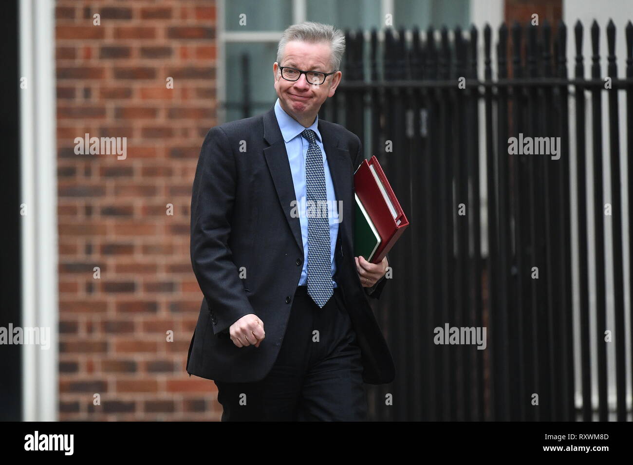 Environment Secretary Michael Gove arrives at 10 Downing Street, London. Stock Photo