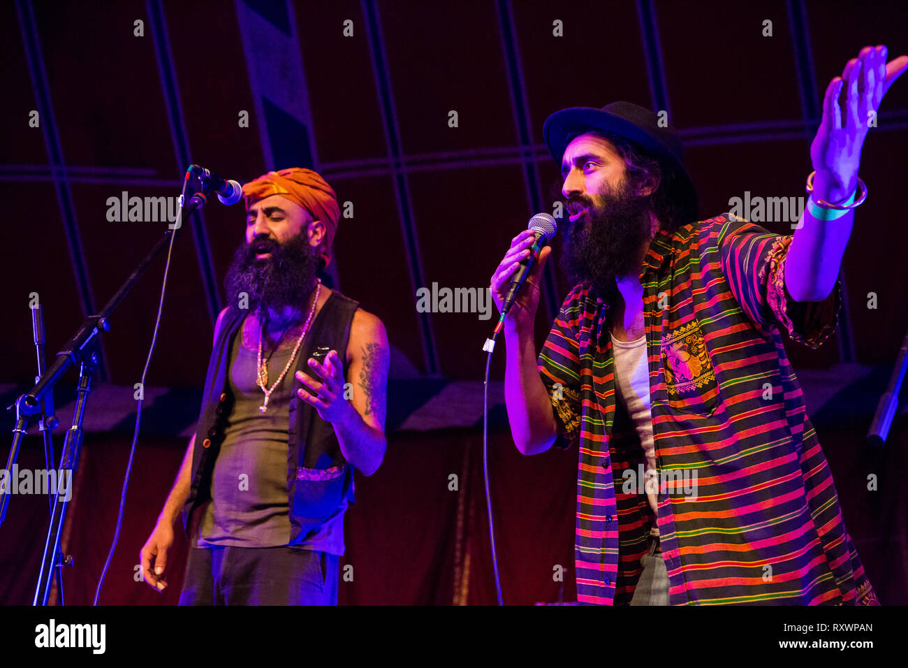 The Turbans live on stage at Into the Wild festival, Kent, UK Stock Photo