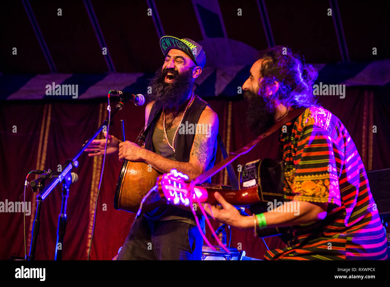 The Turbans live on stage at Into the Wild festival, Kent, UK Stock Photo