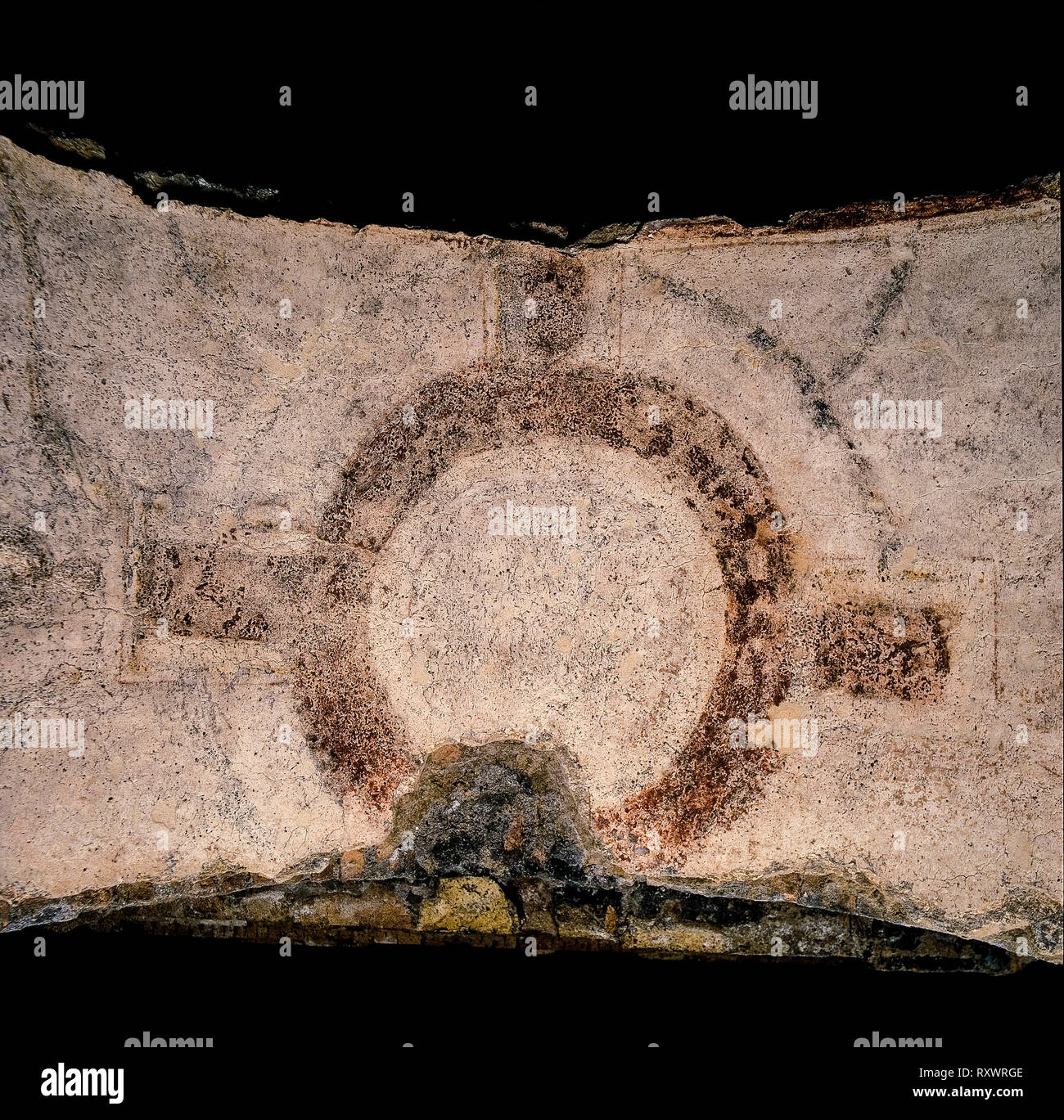 Italy, Lazio, Rome underground -Roman Archaeology, VII Coorte dei Vigili  detail Stock Photo