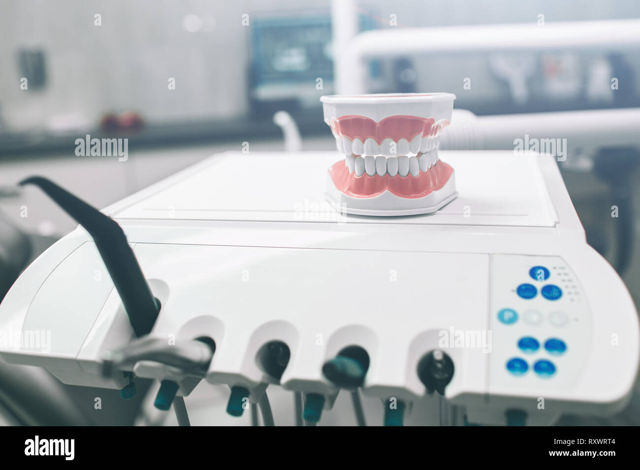 dentist office. Modern dental practice. Dental chair and other