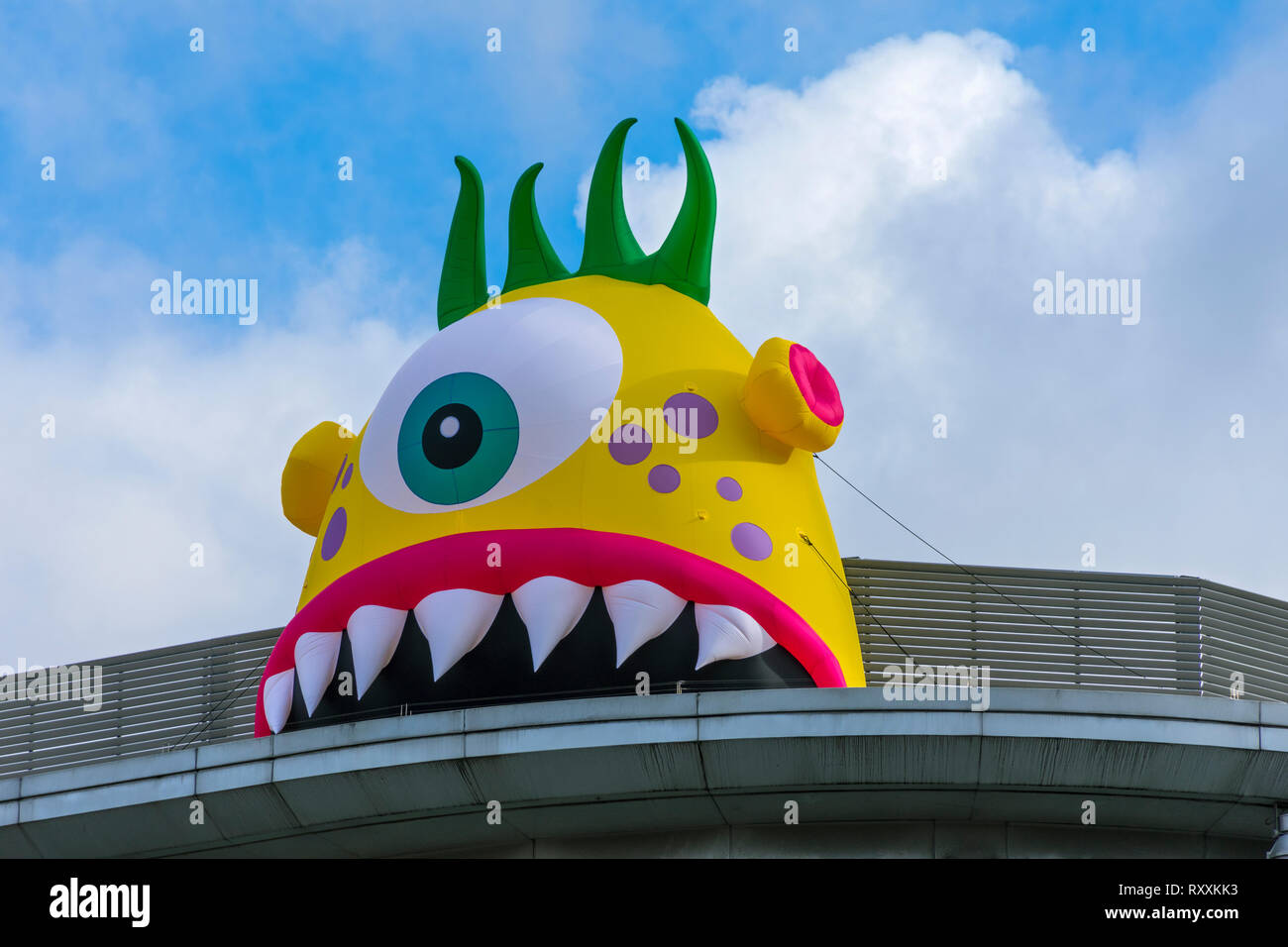 Monster with Frowning Face and Scary Eyes Stock Image - Image of magician,  fairy: 125957257