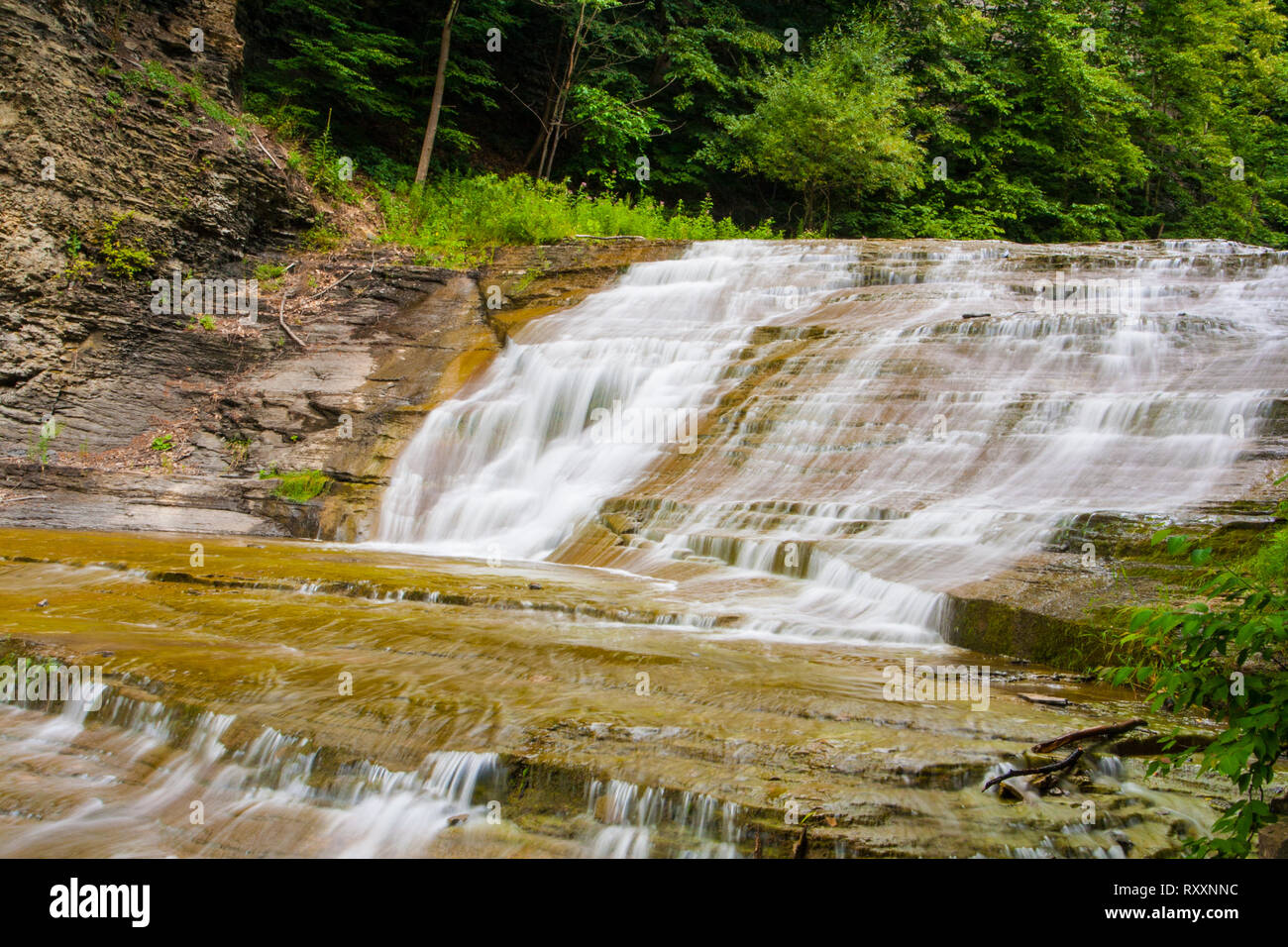 Buttermilk Falls State Park, Ithaca, New York Stock Photo Alamy