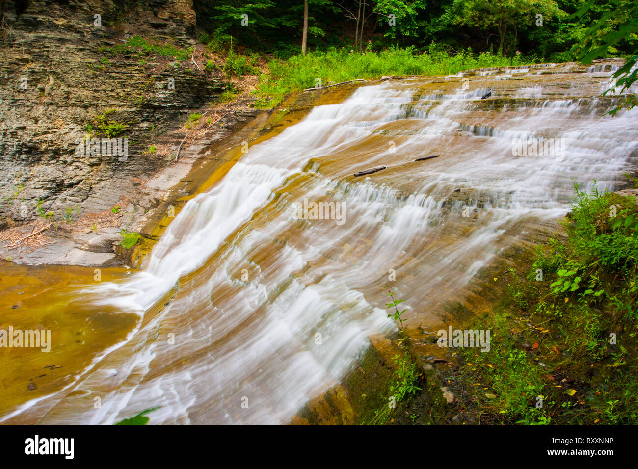 Buttermilk Falls State Park, Ithaca, New York Stock Photo Alamy
