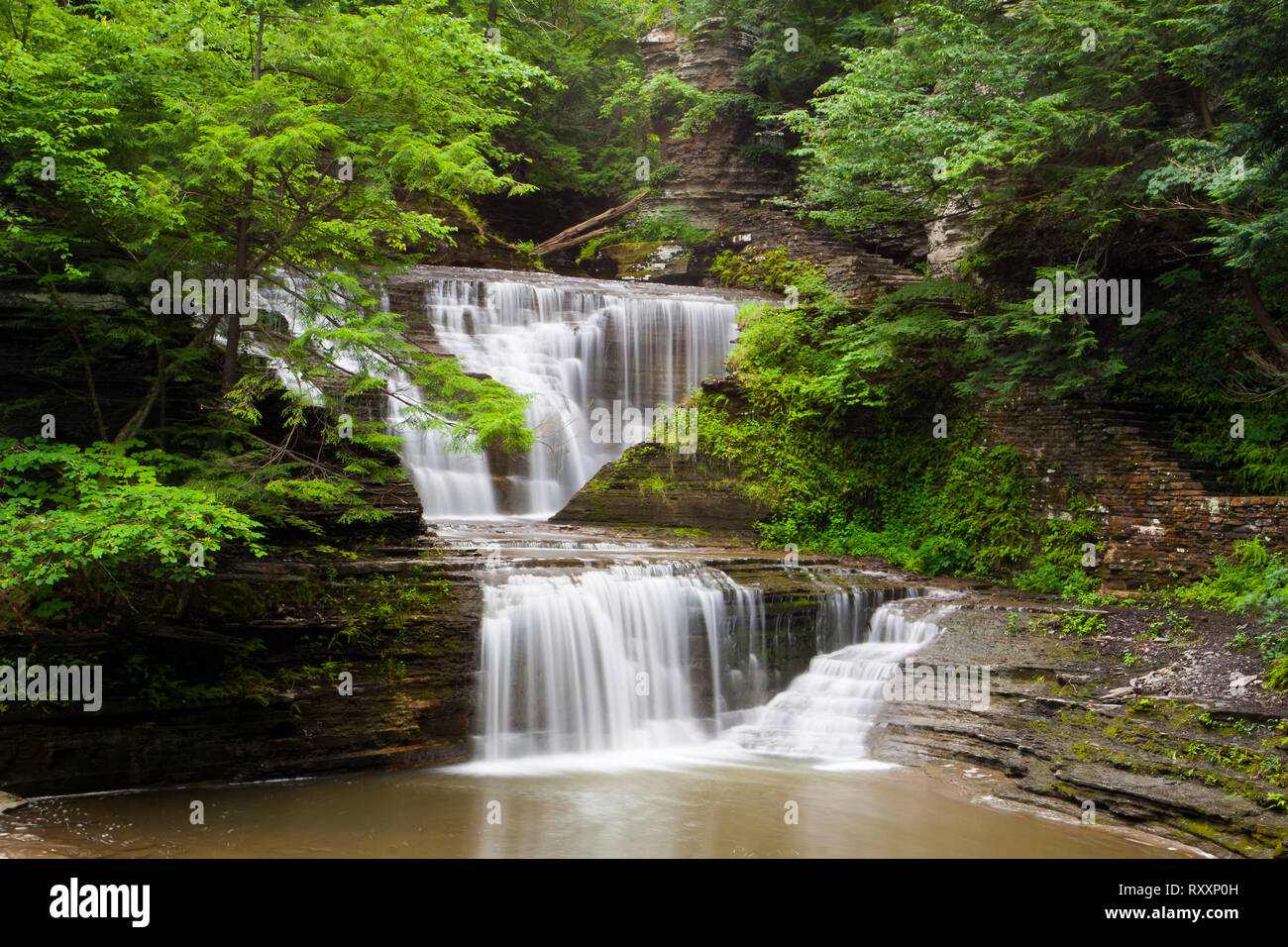 Buttermilk Falls State Park, Ithaca, New York Stock Photo Alamy