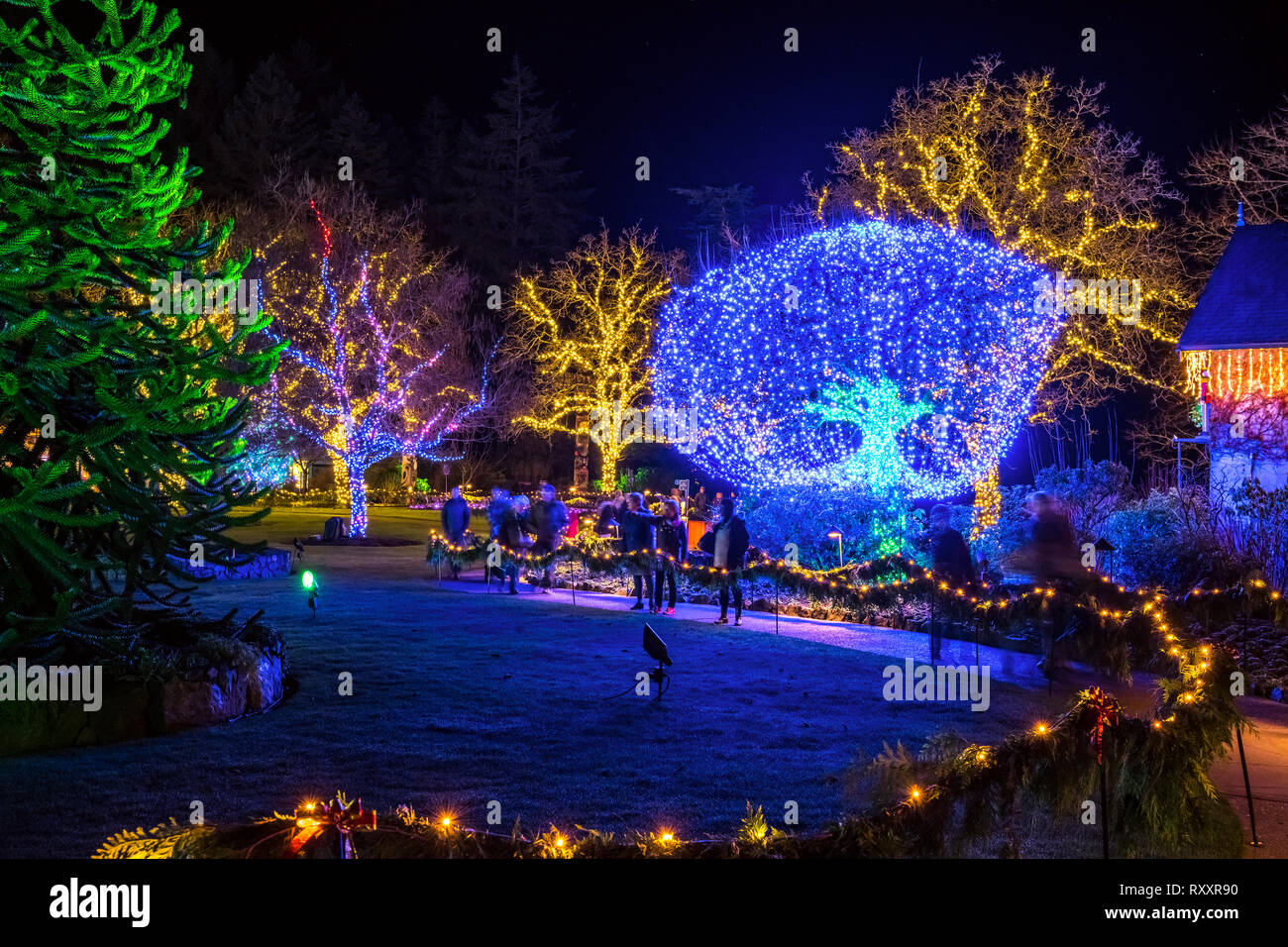 The Butchart Gardens, Christmas displays, Victoria, British