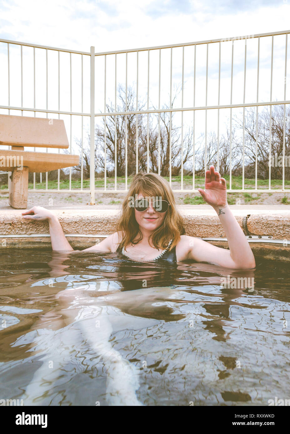 Soaking In Hot Springs High Resolution Stock Photography and Images - Alamy
