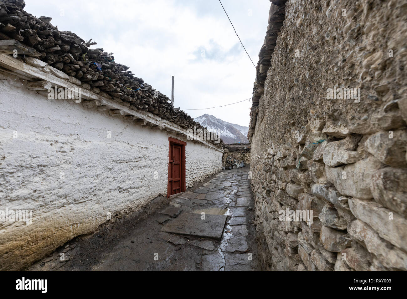 The beautiful village of Marpha in an off season setting Stock Photo ...