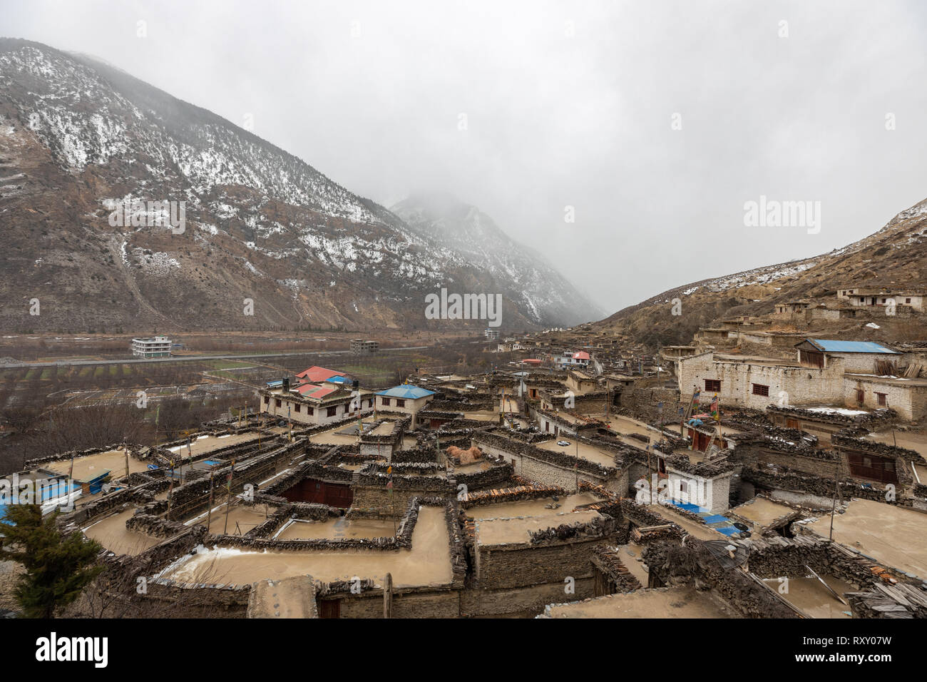 The beautiful village of Marpha in an off season setting Stock Photo ...
