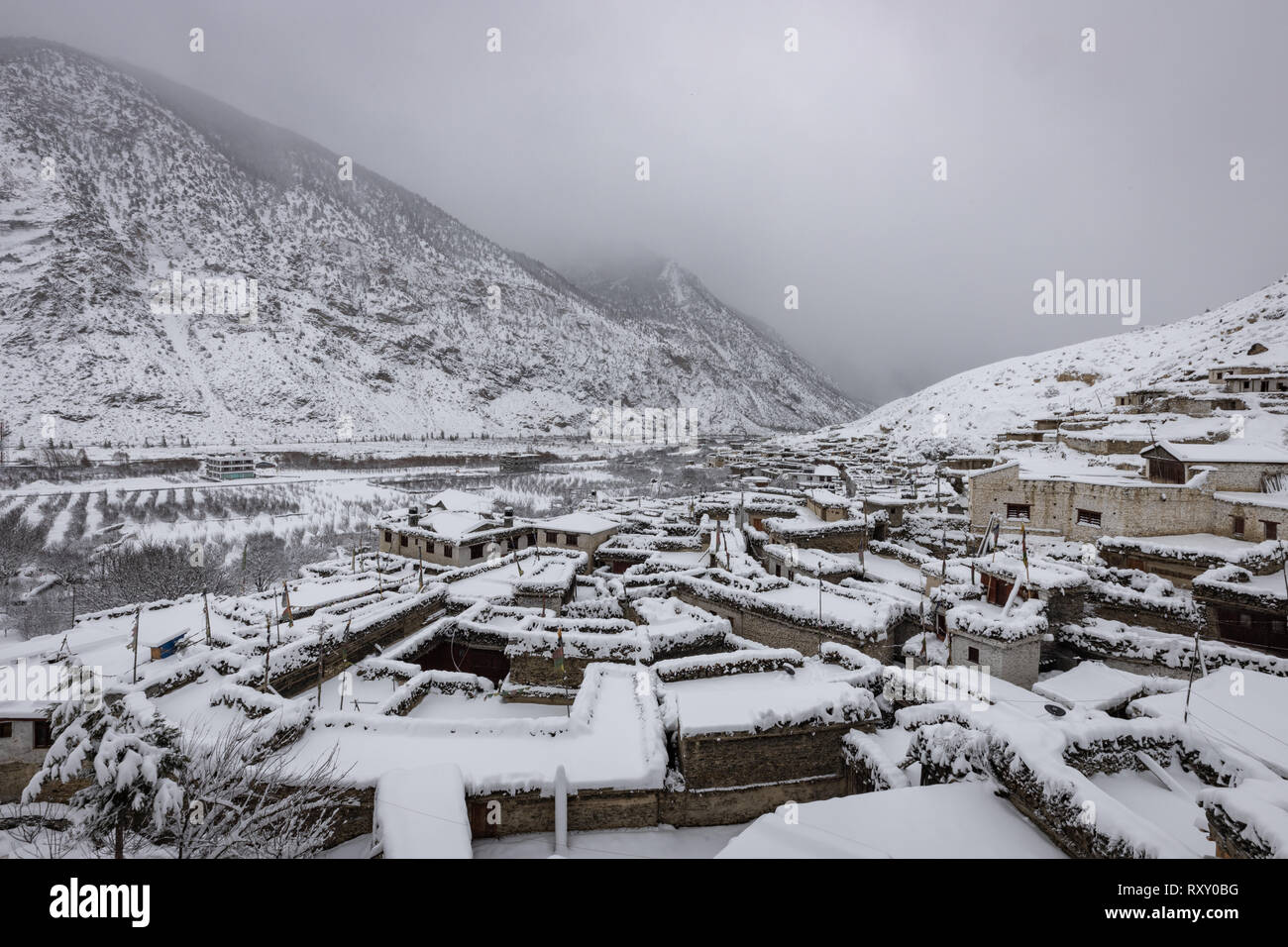 The beautiful village of Marpha in an off season setting Stock Photo ...