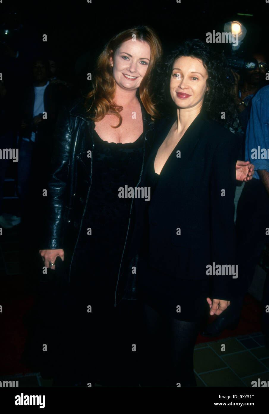 WEST HOLLYWOOD, CA - FEBRUARY 15: Actress Jennifer Nicholson and Jaid Barrymore attend the 'Inevitable Grace' Premiere on February 15, 1994 at the Laemmle's Sunset 5 in West Hollywood, California. Photo by Barry King/Alamy Stock Photo Stock Photo